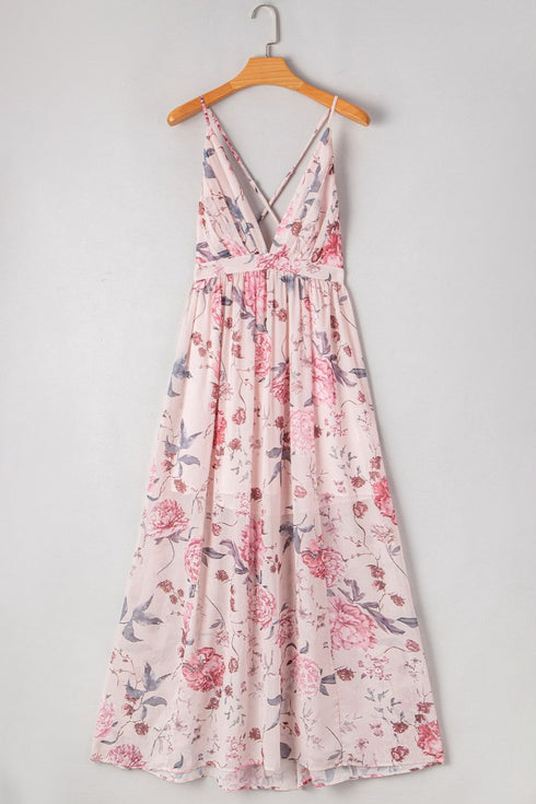 floral-pleated-deep-v-backless-maxi-dress OhSoStyled - Sophia's Style-9